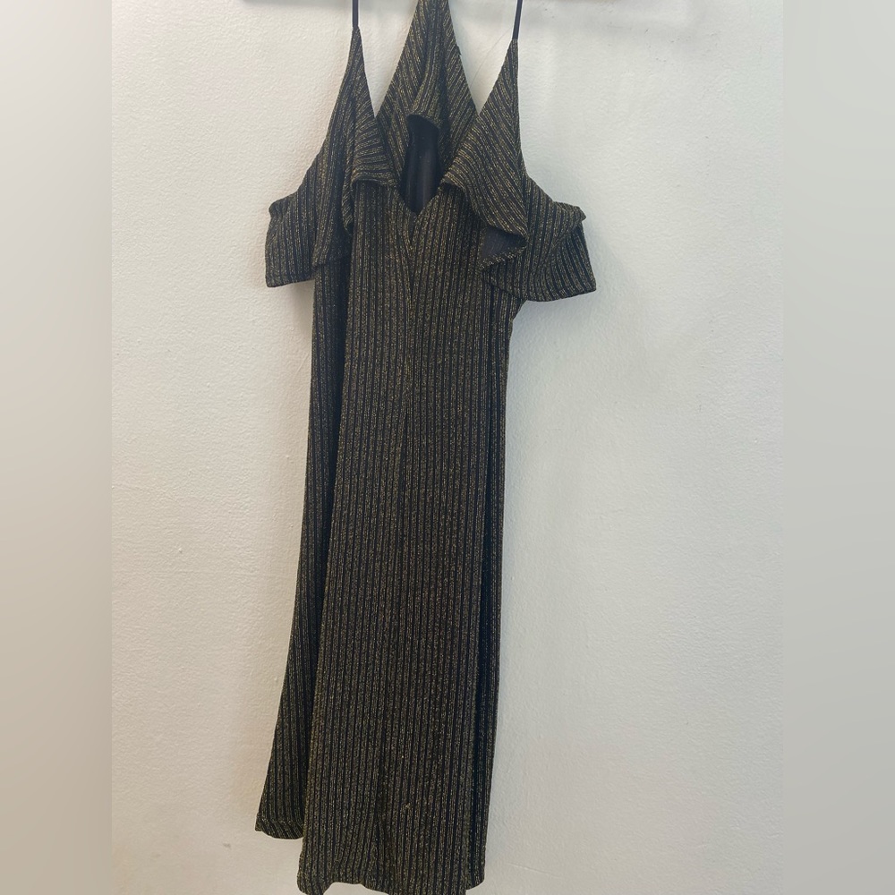 Women's Gold Shimmer Cocktail Dress